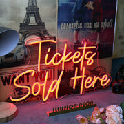 Tickets Sold Here Red Neon Sign