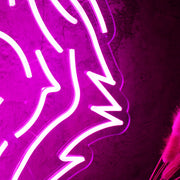 Tiger Head Purple Neon Sign