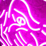 Tiger Head Purple Neon Sign