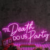 Til Death Do Us Party Purple Neon Sign