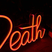 Til Death Orange Neon Sign