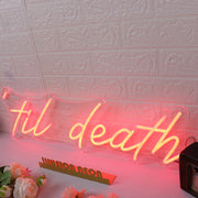 Til Death Red Neon Sign