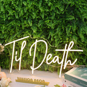 Til Death Yellow Custom Neon Sign