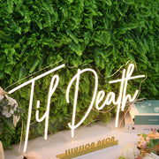 Til Death Yellow Custom Neon Sign