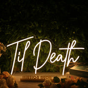 Til Death Yellow Custom Neon Sign