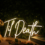 Til Death Yellow Custom Neon Sign