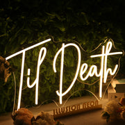 Til Death Yellow Custom Neon Sign