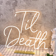 Til Death Yellow Neon Sign