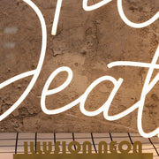 Til Death Yellow Neon Sign