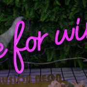 Time For Wine Purple Neon Sign