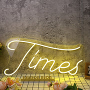 Times Yellow Neon Sign