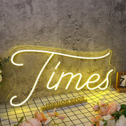 Times Yellow Neon Sign