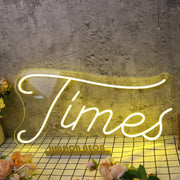 Times Yellow Neon Sign