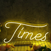 Times Yellow Neon Sign