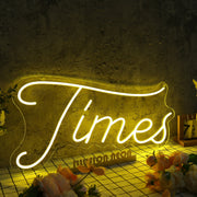 Times Yellow Neon Sign