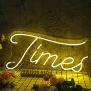 Times Yellow Neon Sign