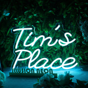 Tims Place Blue Neon Sign