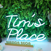 Tims Place Blue Neon Sign