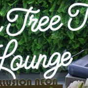 Tipsy Tree Top Lounge White Neon Sign