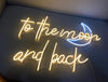 To The Moon And Back Neon Sign