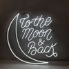 To The Moon And Back Neon Sign