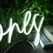 Tones White Neon Sign