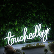 Touchedbyr White Neon Sign