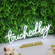 Touchedbyr White Neon Sign