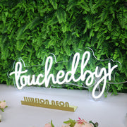 Touchedbyr White Neon Sign