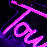 Touchedly Xody Purple Neon Sign