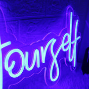 Treat Yourself Blue Neon LED Sign