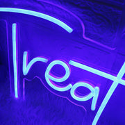 Treat Yourself Blue Neon LED Sign