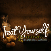 Treat Yourself Yellow Neon Sign