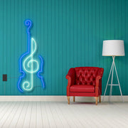 Treble Clef In Instrument Neon Sign