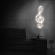 Treble Clef Musical Note Neon Sign