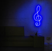 Treble Clef Musical Note Neon Sign