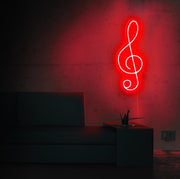 Treble Clef Musical Note Neon Sign