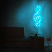 Treble Clef Musical Note Neon Sign