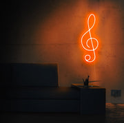 Treble Clef Musical Note Neon Sign