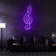 Treble Clef Neon Sign