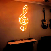 Treble Clef Note Neon Sign