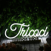 Tricoci White Neon Sign