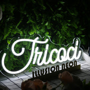 Tricoci White Neon Sign