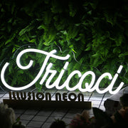 Tricoci White Neon Sign