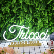 Tricoci White Neon Sign