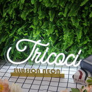 Tricoci White Neon Sign