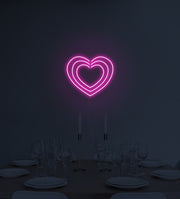 Triple Hearts Neon Sign