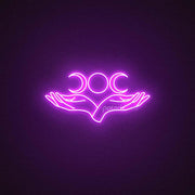 Triple Moon Neon Sign