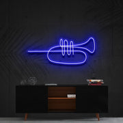 Trumpet Line Art Neon Sign