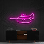 Trumpet Line Art Neon Sign